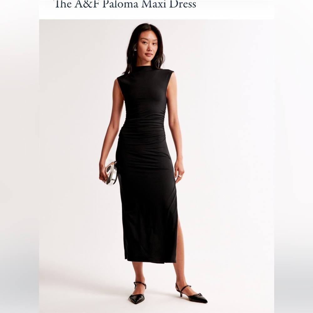 NWOT Abercrombie & Fitch Black One Shoulder Dress